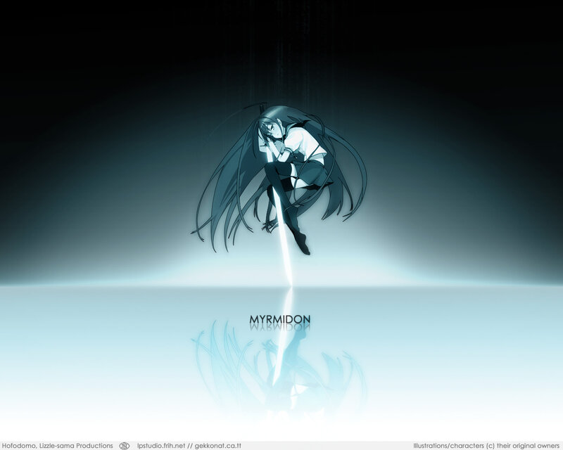 Anime character with glowing sword