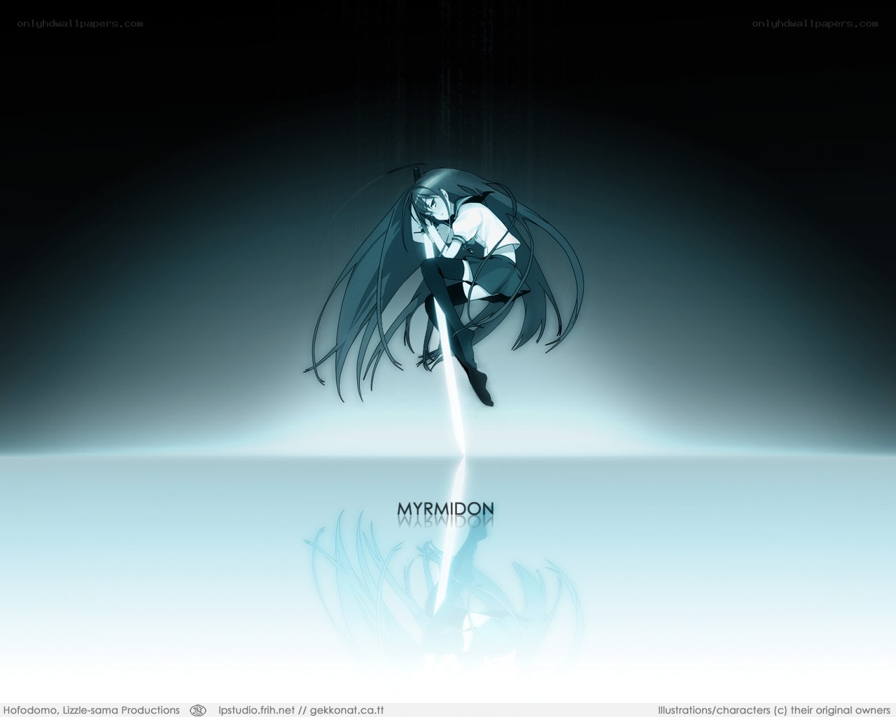 Anime character with glowing sword
