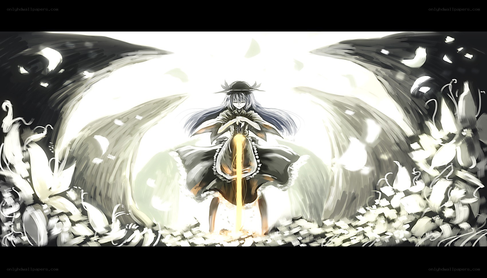 anime character with glowing sword