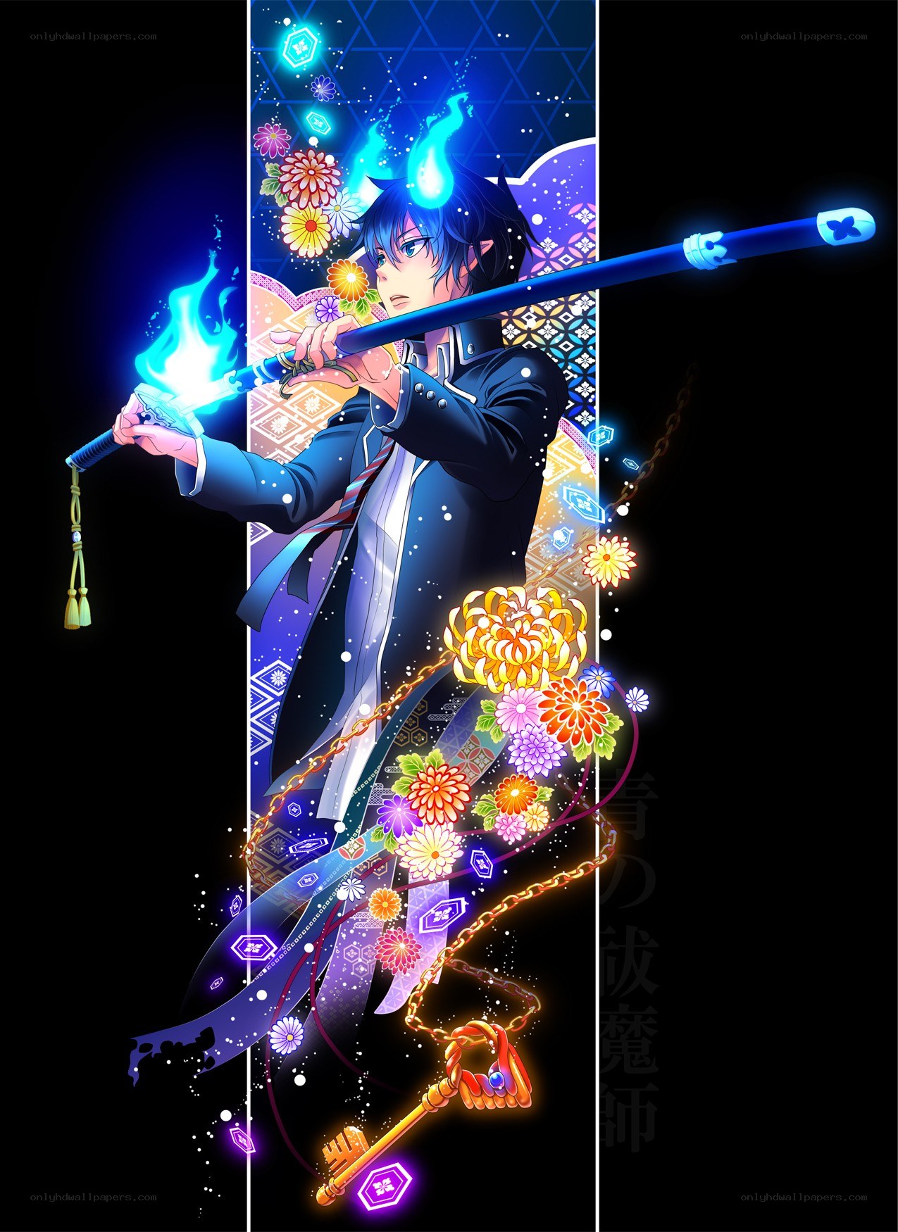 anime character with glowing sword