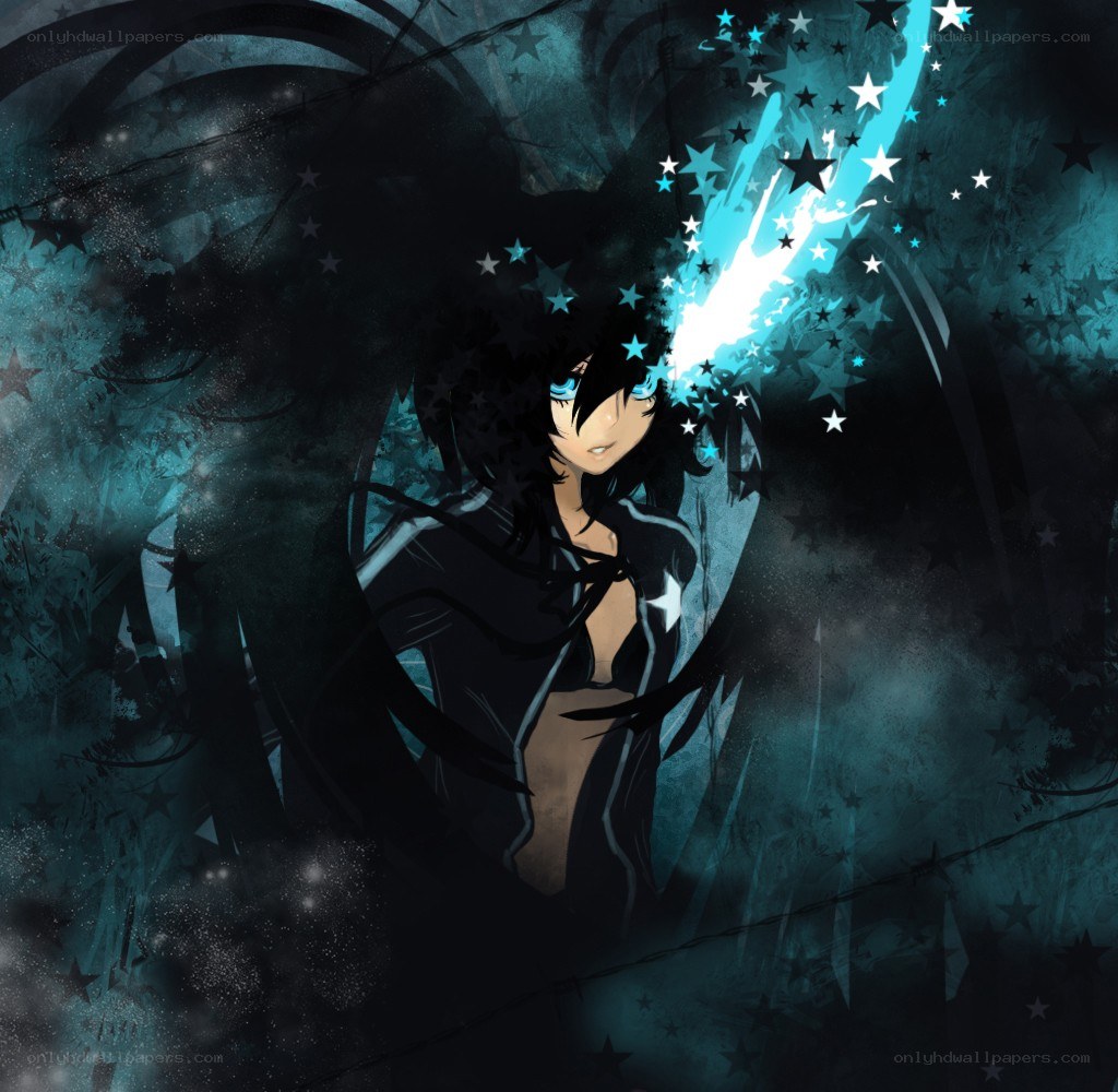 anime character with glowing sword