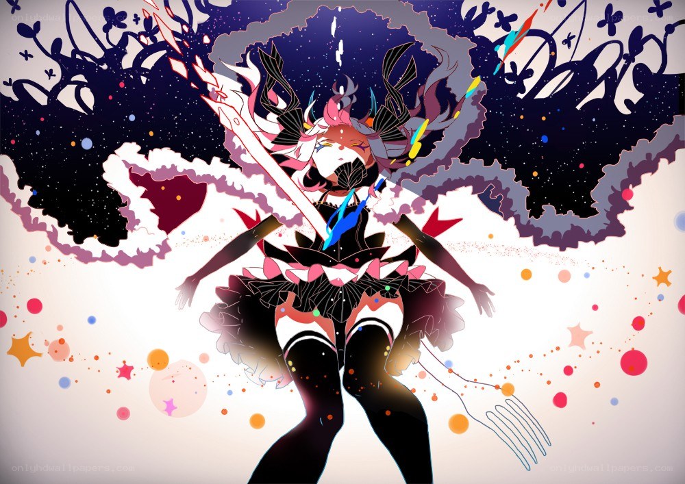 anime character with glowing sword