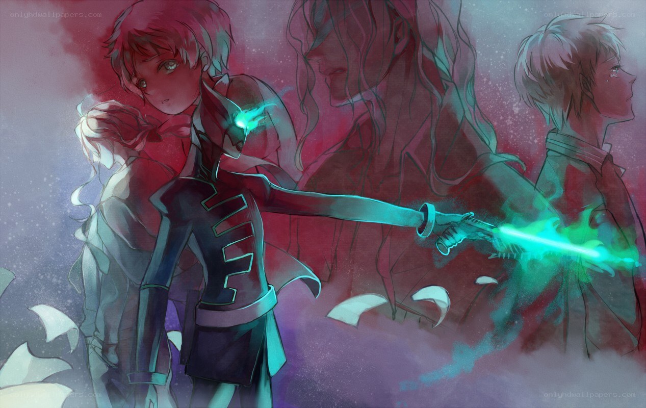 Anime character with glowing sword