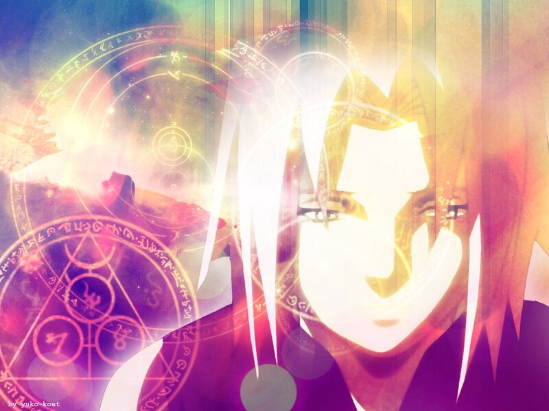 Anime Character with Glowing Symbols
