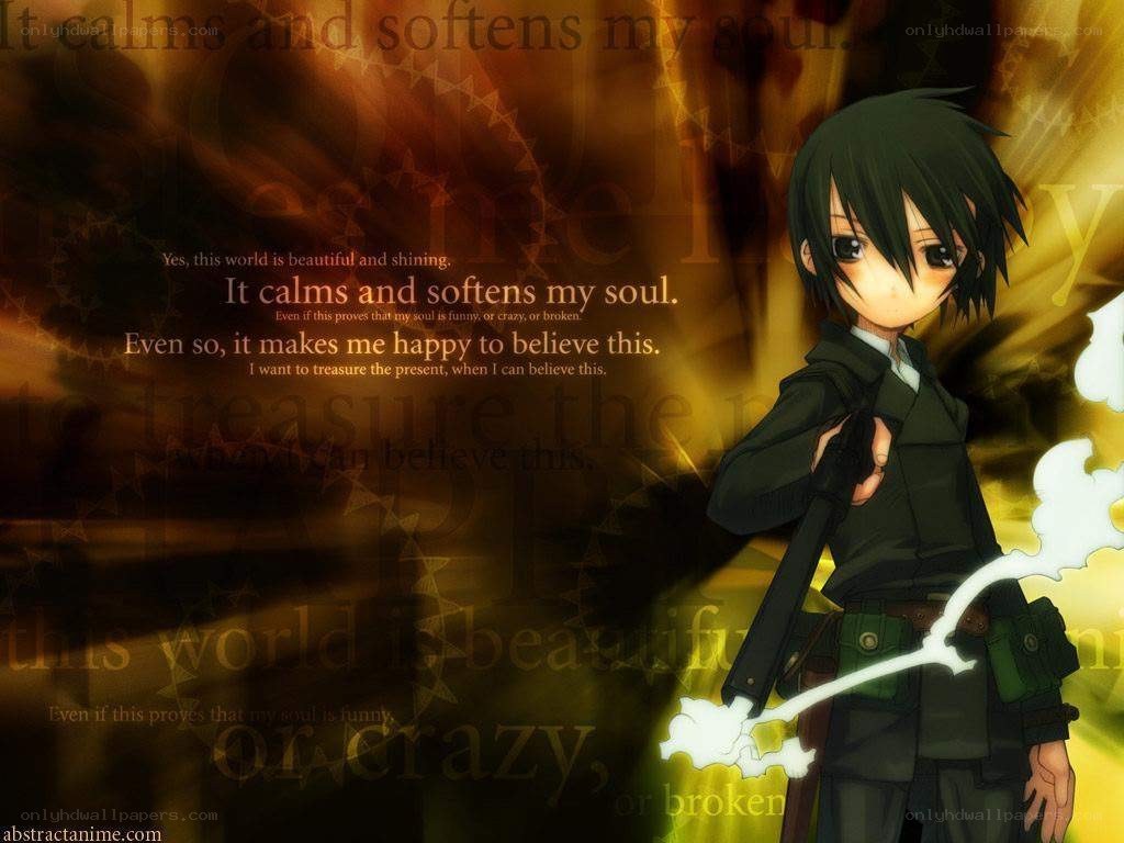 Anime character with glowing weapon