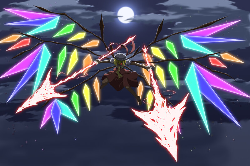 Anime character with glowing wings