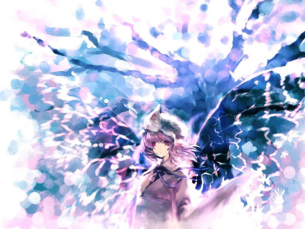 anime character with glowing wings