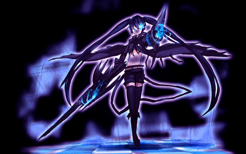 anime character with glowing wings