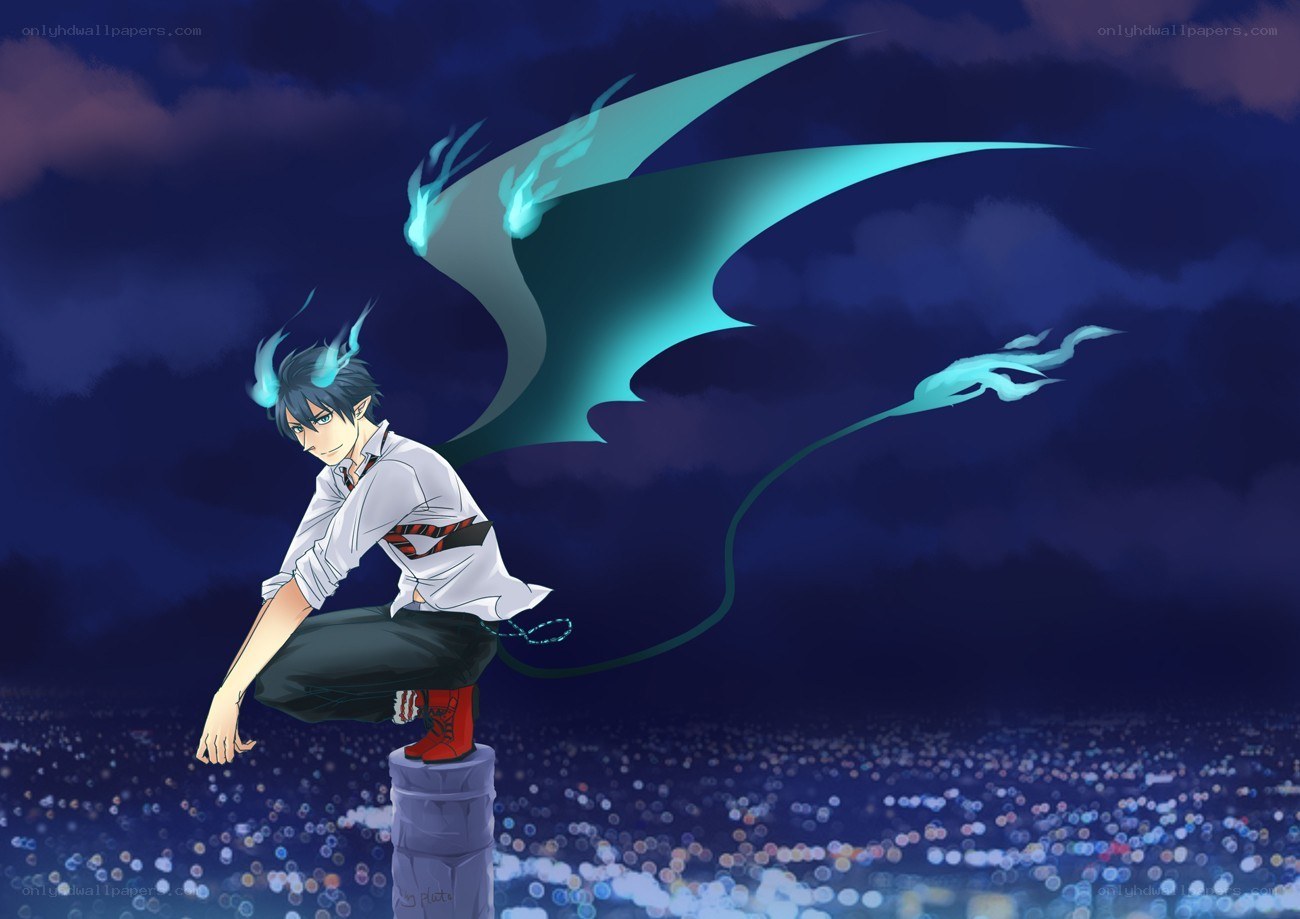 anime character with glowing wings