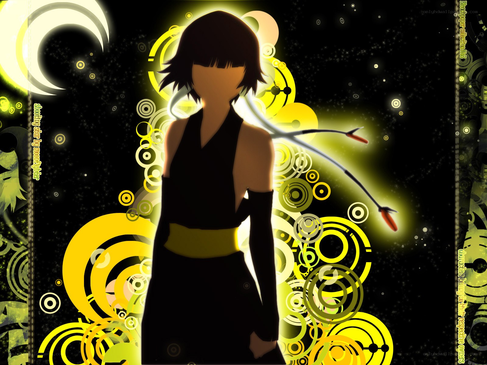 anime character with glowing yellow background