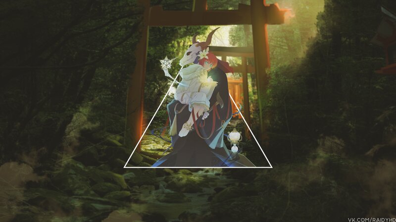 Anime Character with Goat Mask