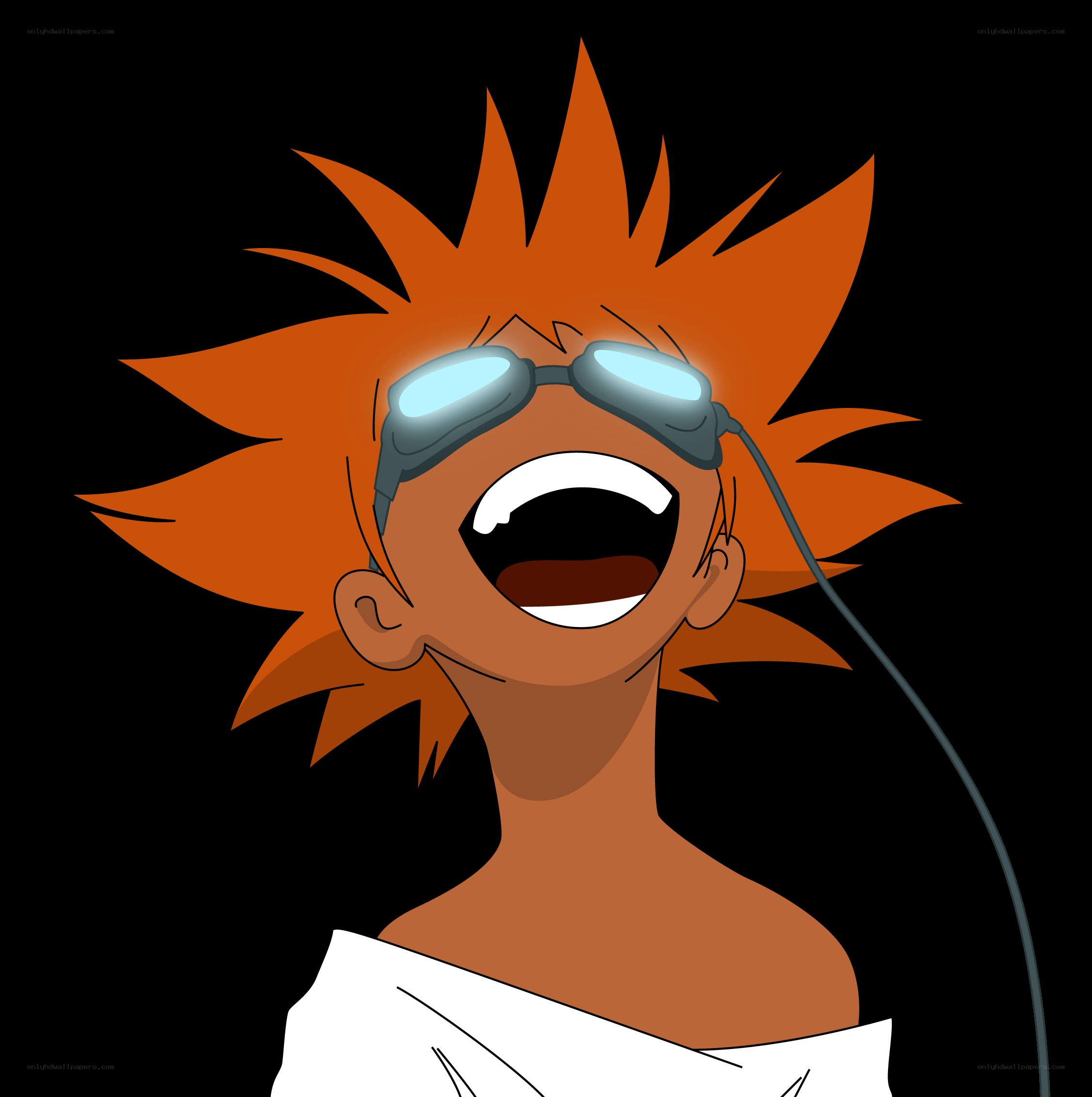 anime character with goggles