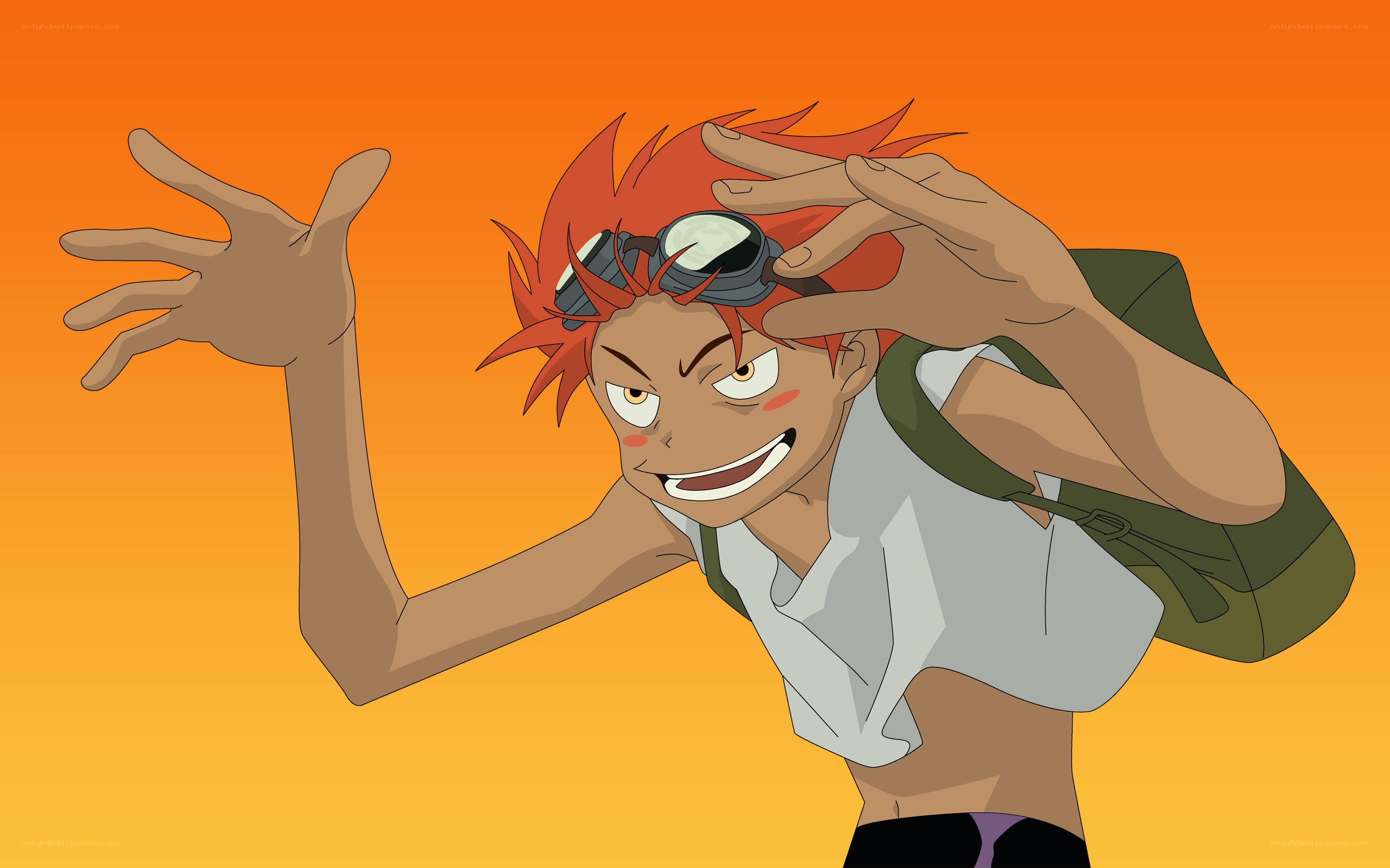 anime character with goggles