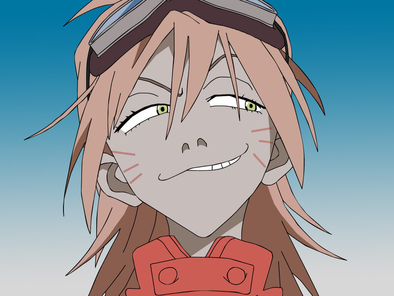 anime character with goggles