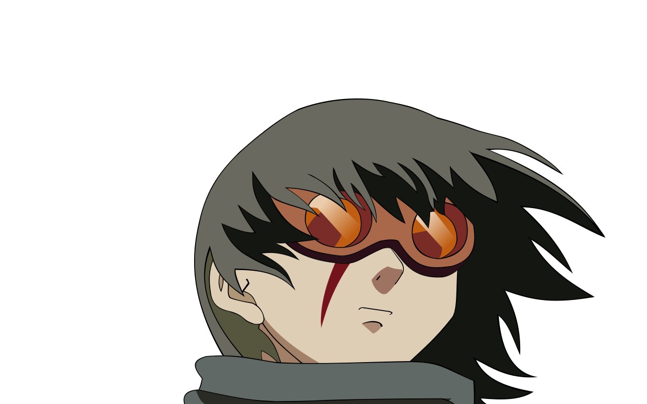 anime character with goggles