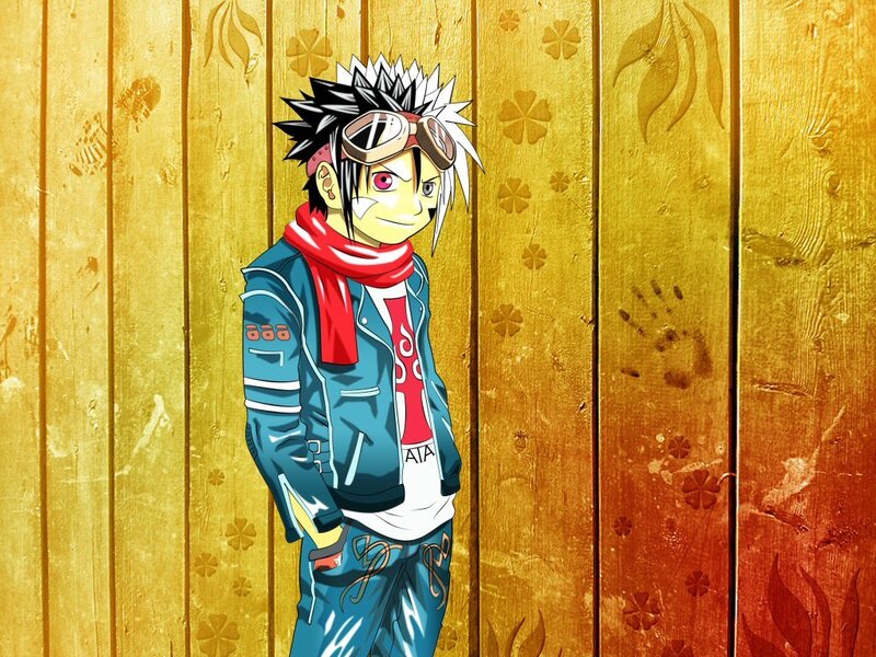 anime character with goggles