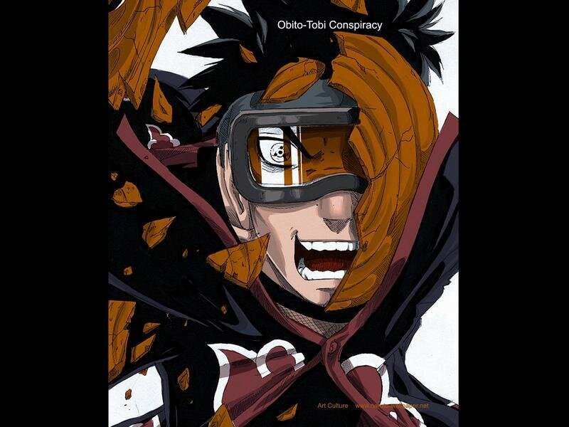 Anime Character with Goggles — Black, Dramatic, Manga, Akatsuki Cloak