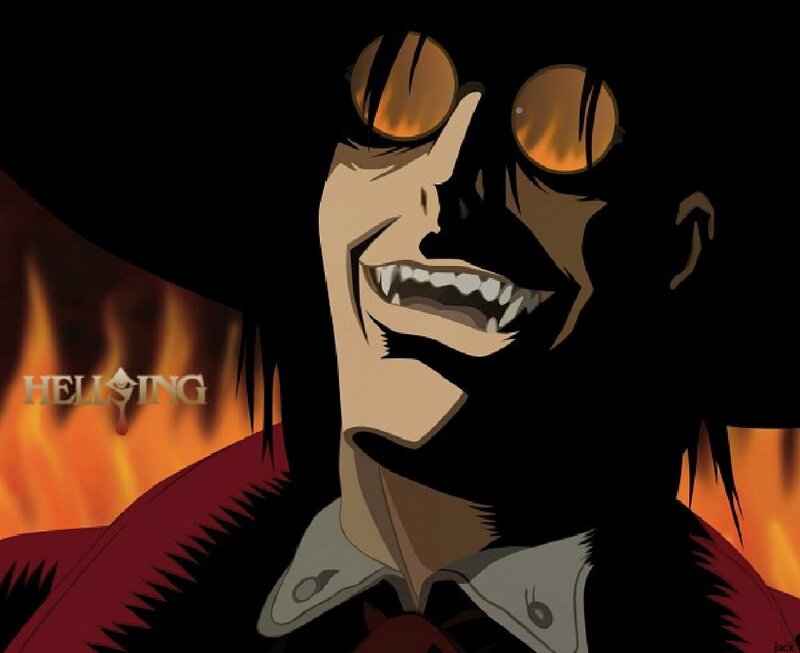Anime Character with Goggles — Black, Dramatic