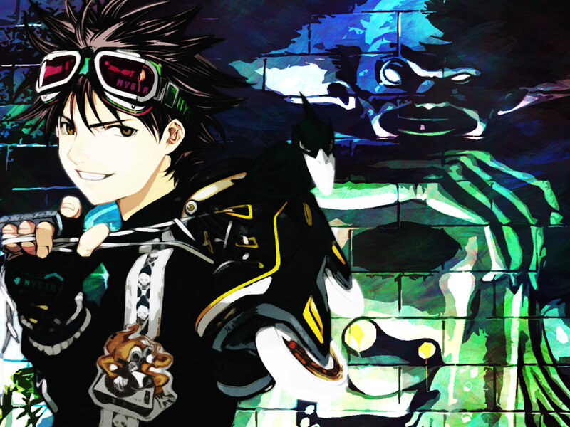 Anime Character with Goggles — Black