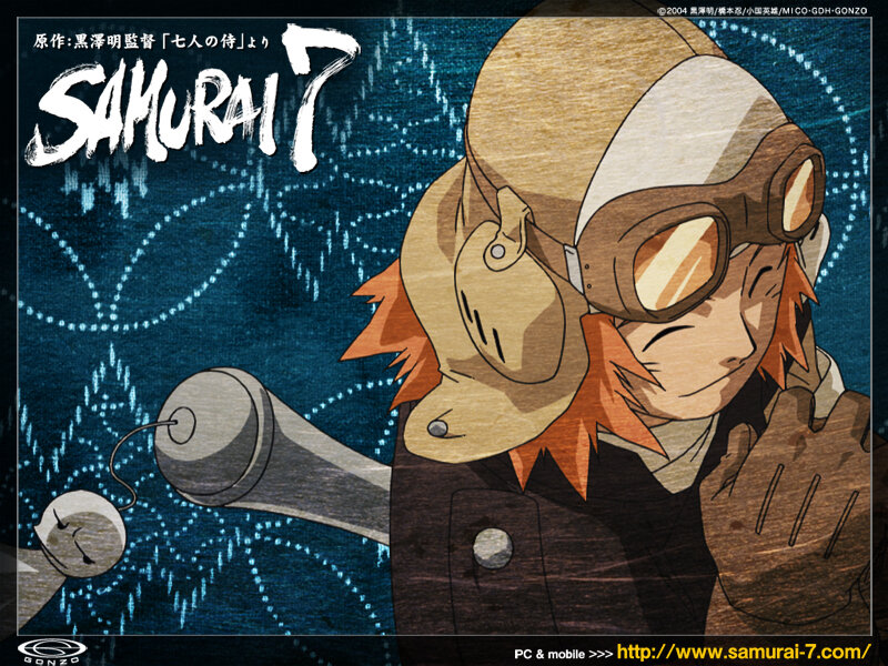 Anime Character with Goggles — Blue