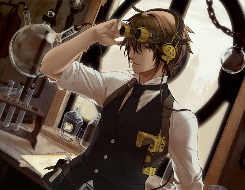 Anime Character with Goggles — Brown