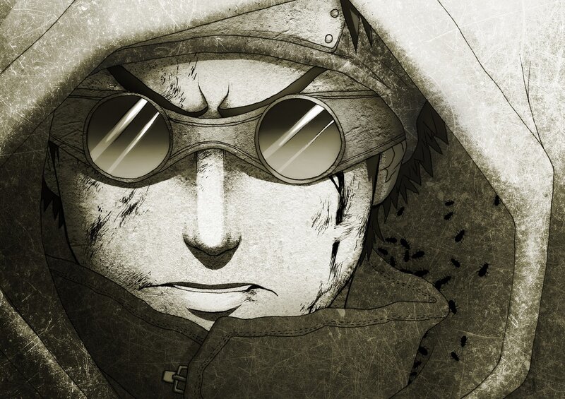 Anime Character with Goggles — Gray
