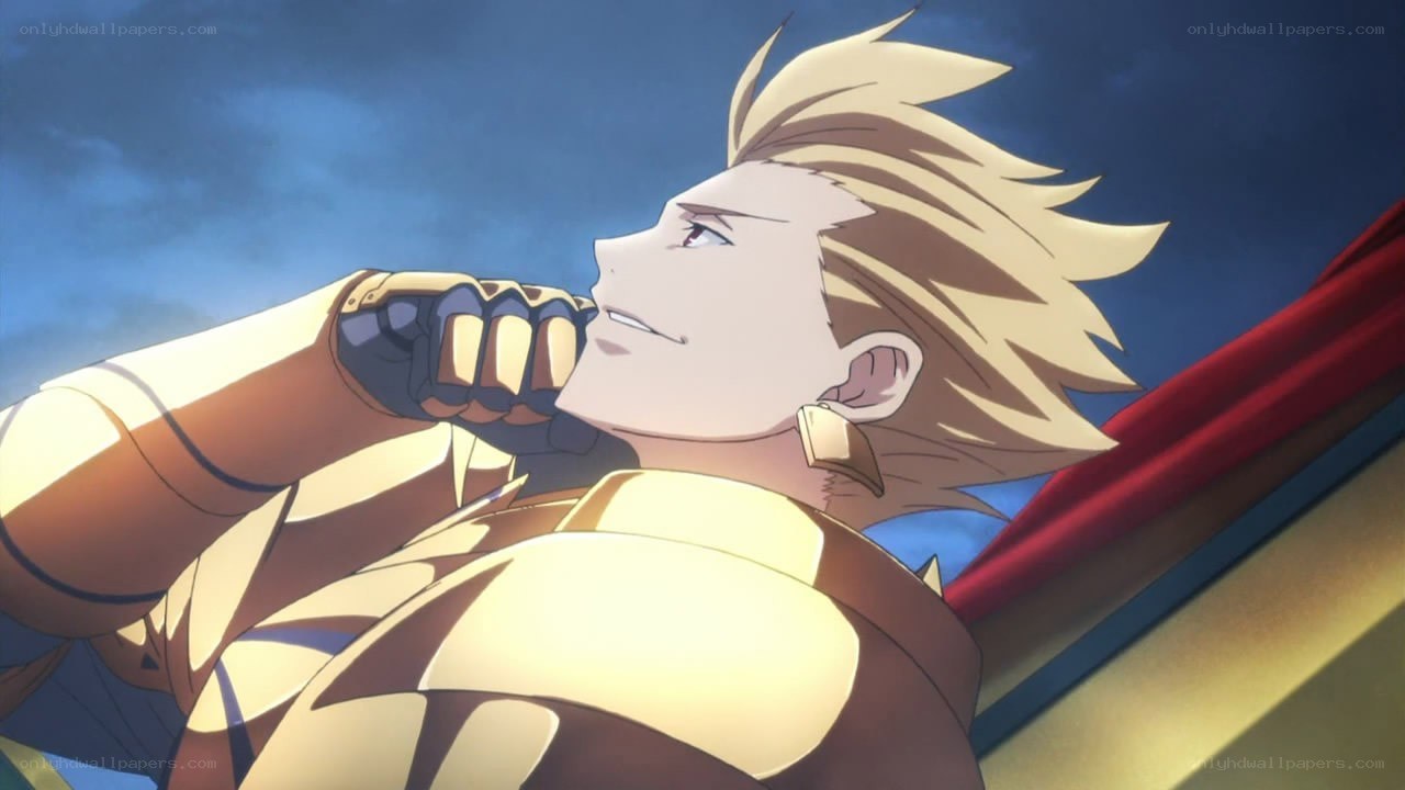 anime character with golden armor