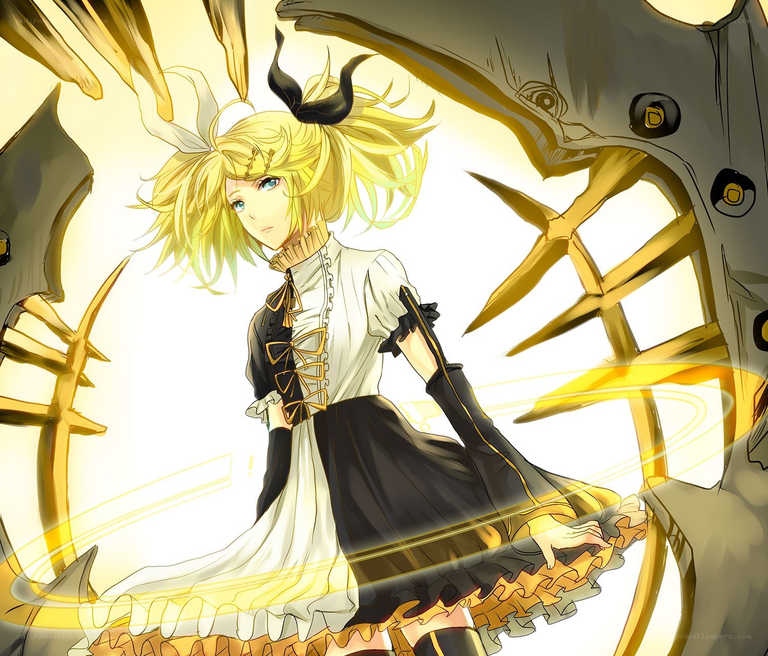 Anime character with golden energy