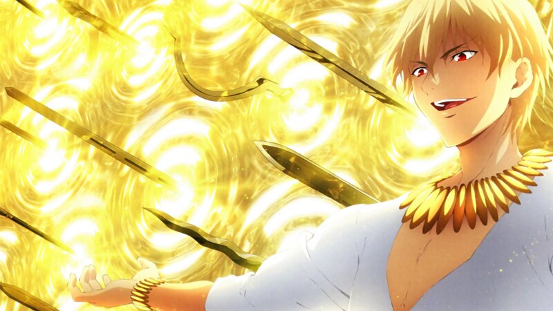 anime character with golden energy