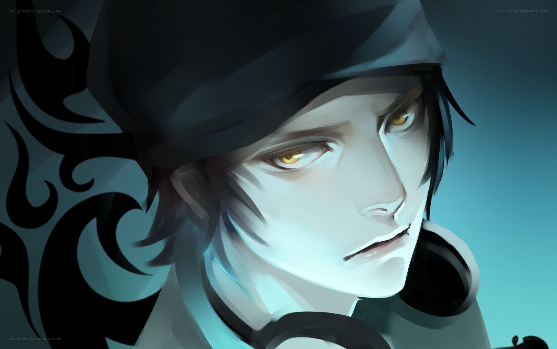 anime character with golden eyes