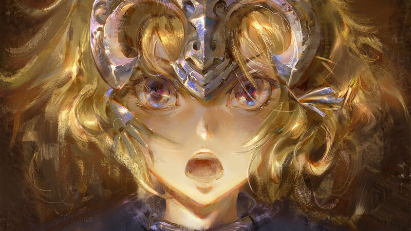 Anime Character with Golden Hair — Gold