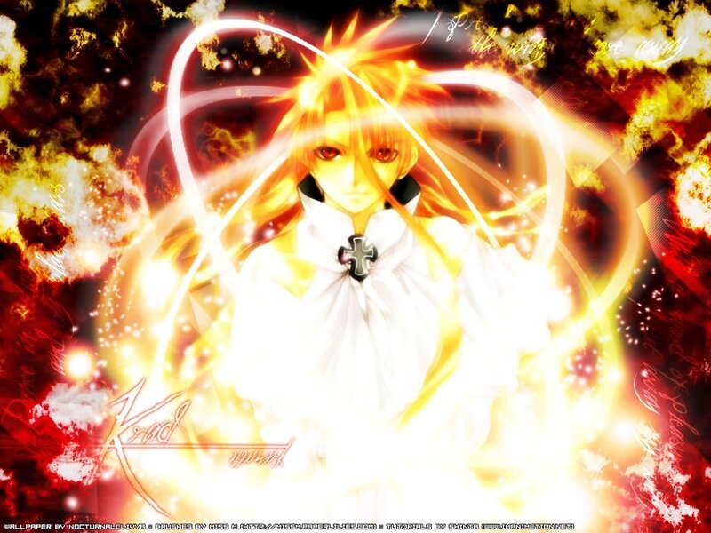 Anime Character with Golden Hair — Yellow, Dramatic