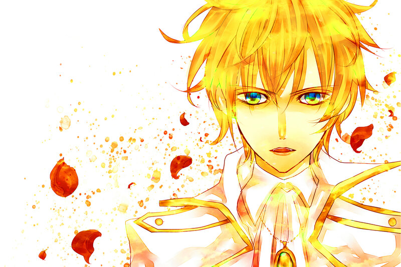 Anime Character with Golden Hair — Yellow
