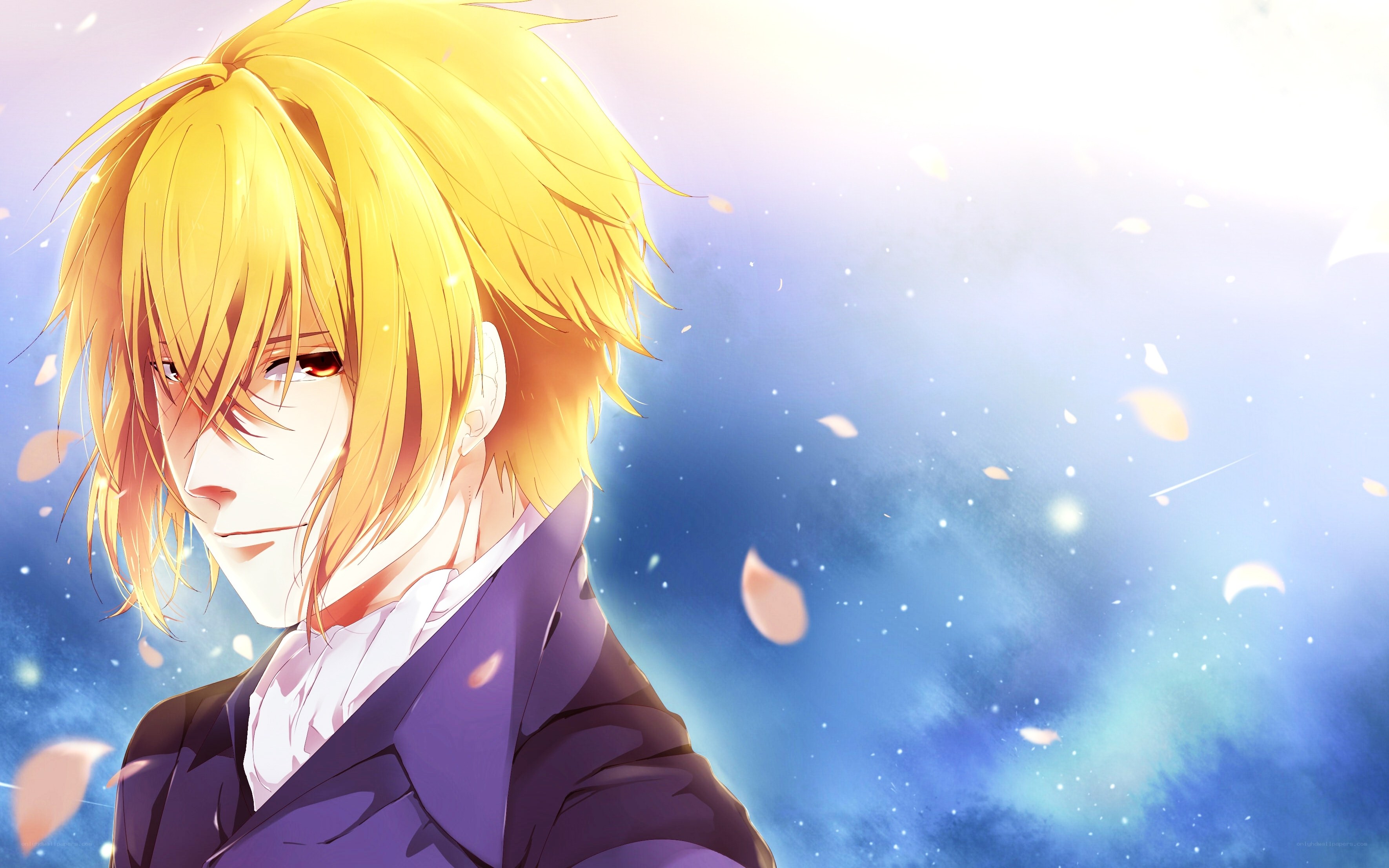 anime character with golden hair