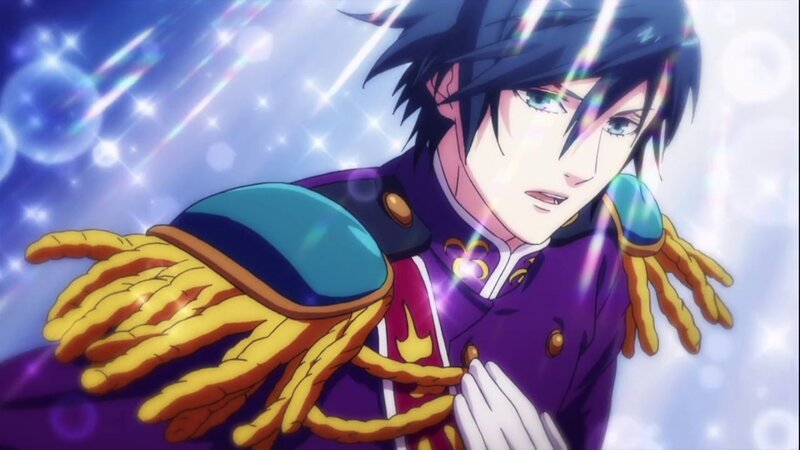 Anime Character with Golden Hands — Purple