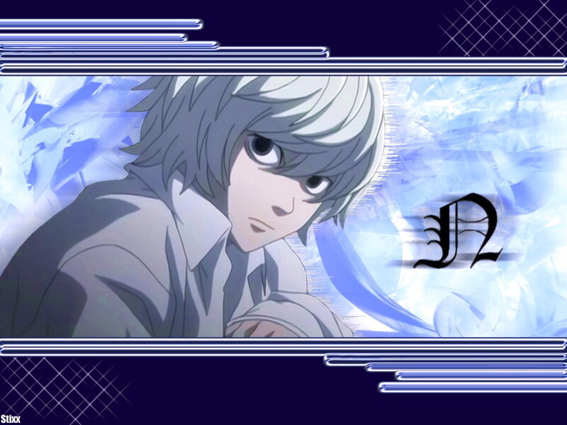 Anime Character with Gray Hair — Blue, Dramatic, White Shirt