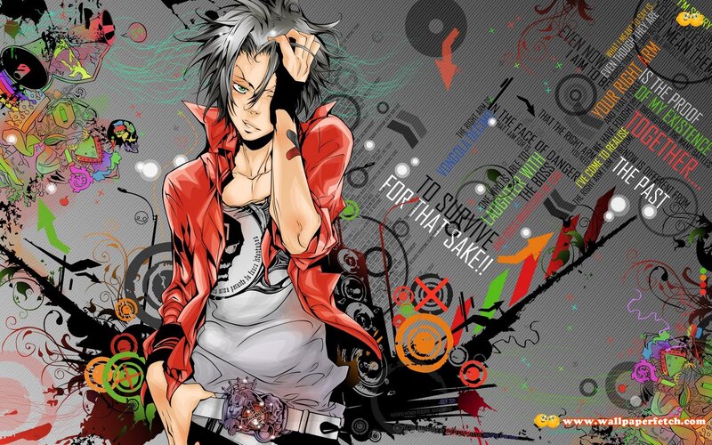 Anime Character with Gray Hair — Edgy