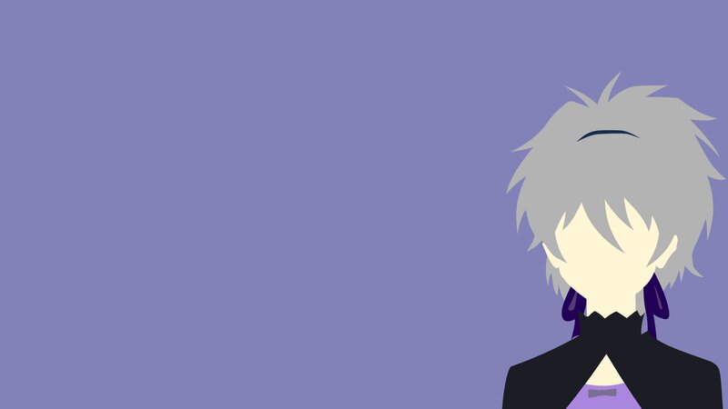 Anime Character with Gray Hair — Purple