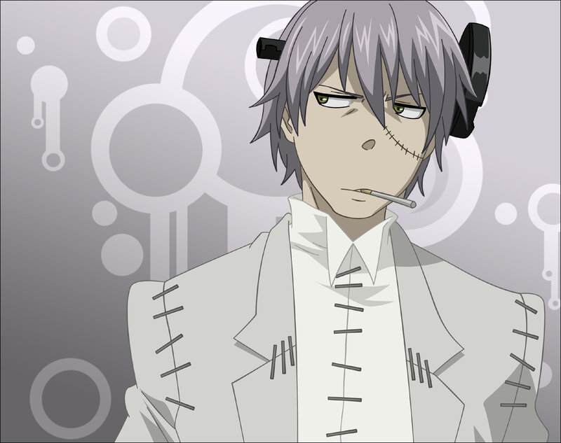 Anime Character with Gray Hair — Serious