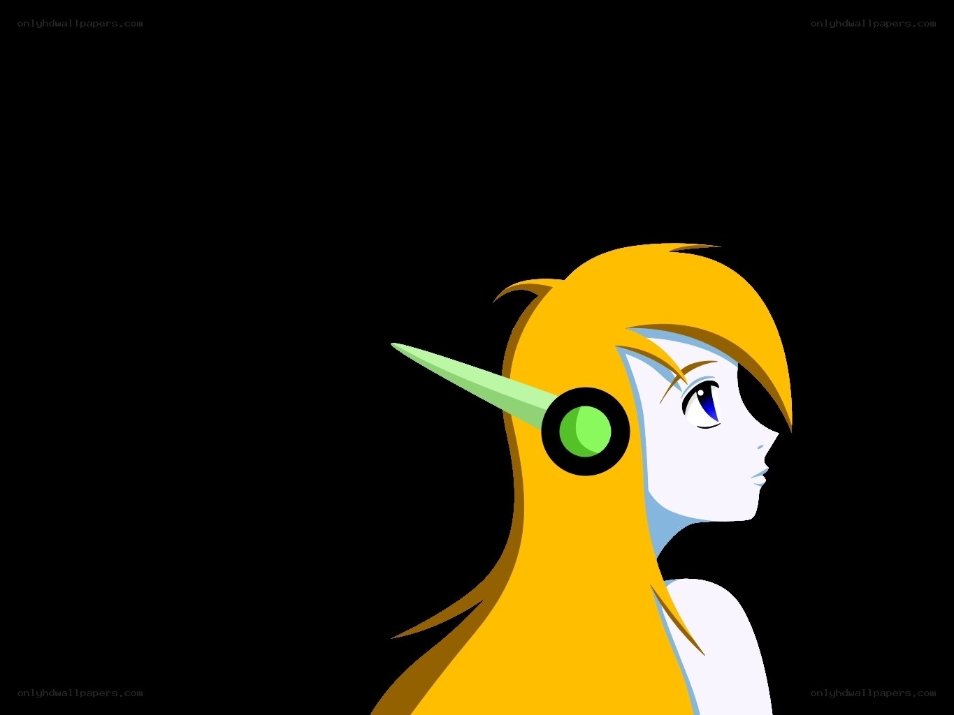 anime character with green antenna