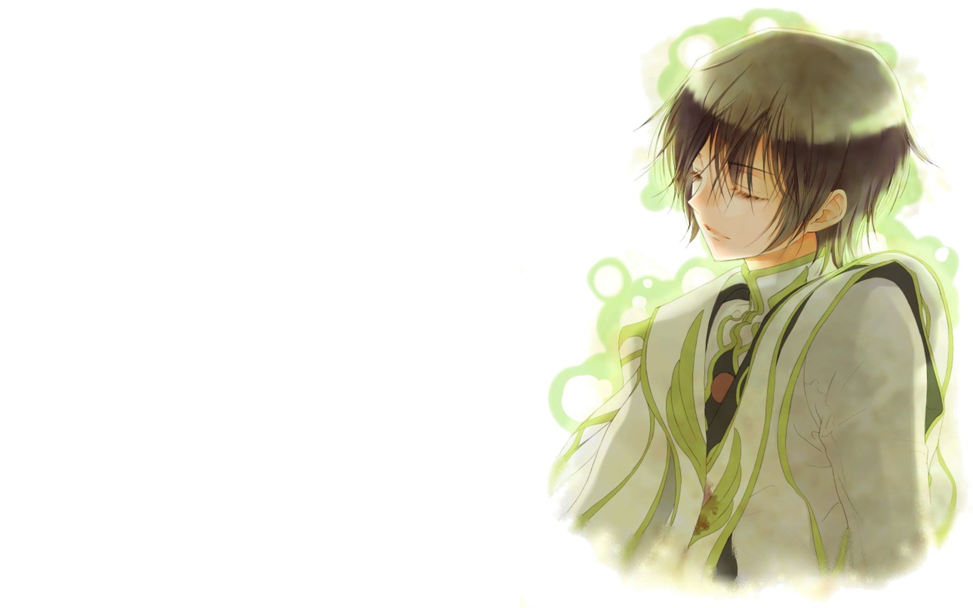 anime character with green aura
