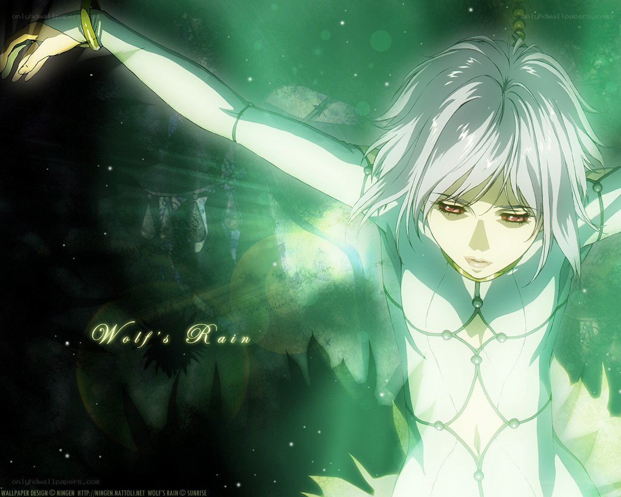 Anime character with green aura