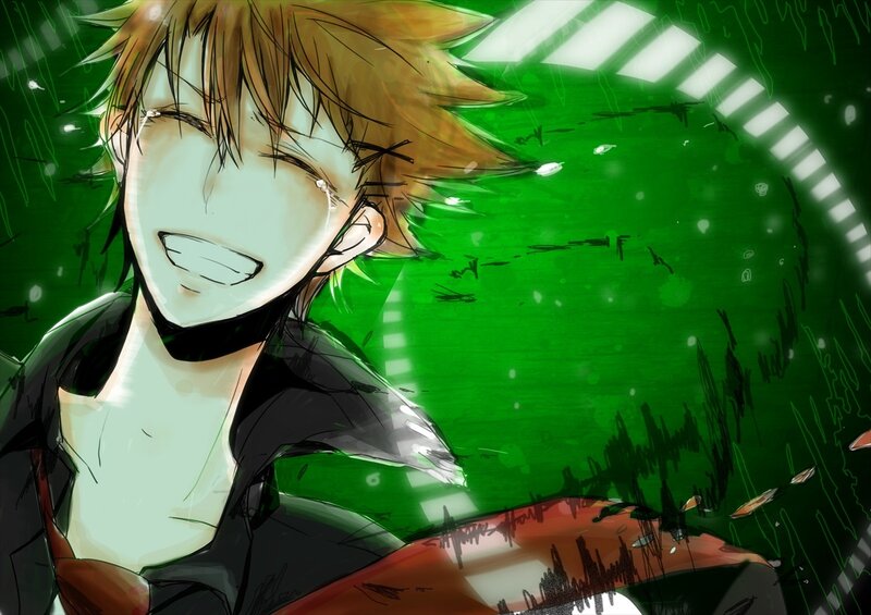 anime character with green energy