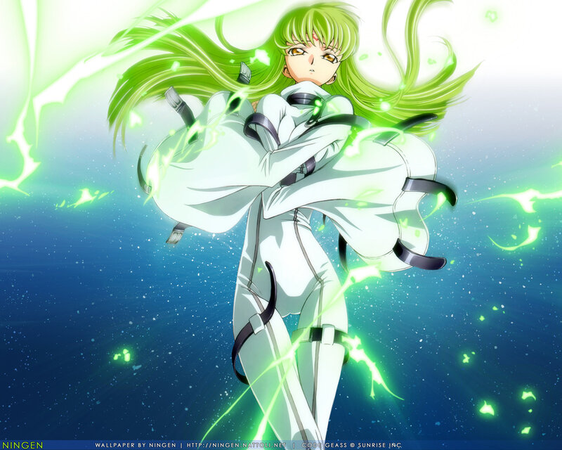 anime character with green energy