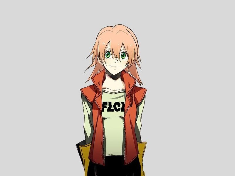 anime character with green eyes
