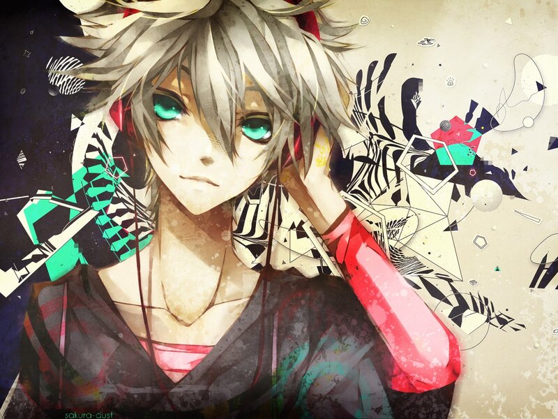 anime character with green eyes