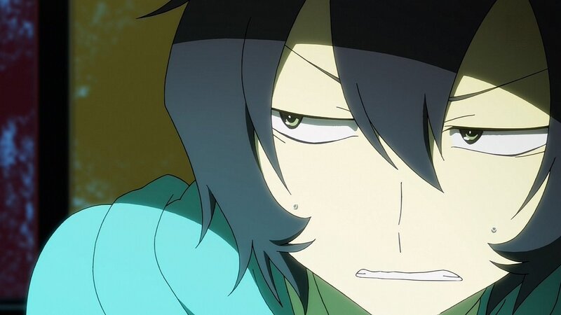 anime character with green eyes
