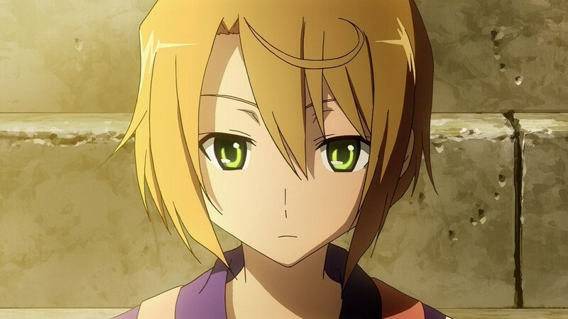 anime character with green eyes