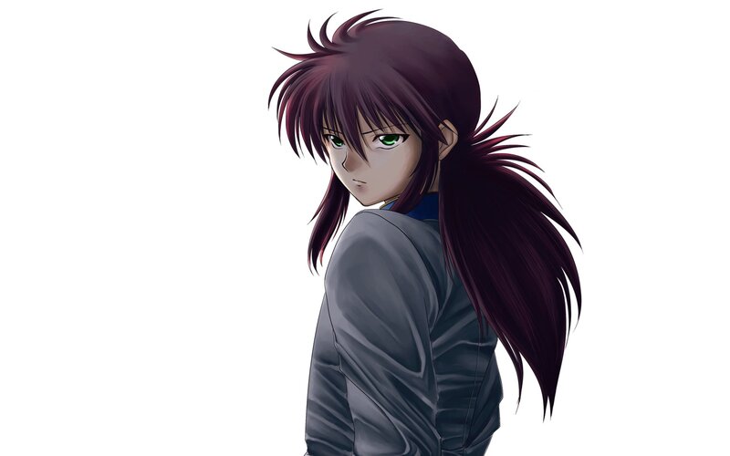 anime character with green eyes