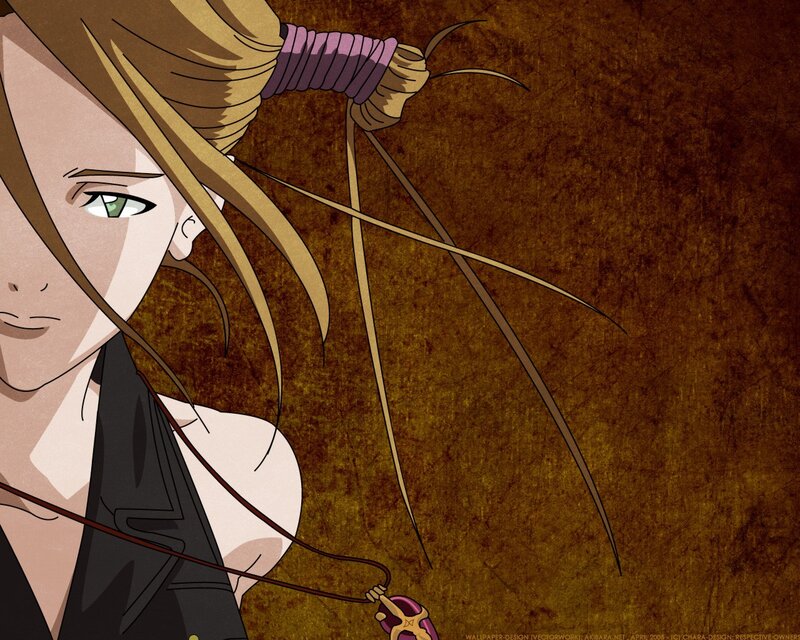anime character with green eyes